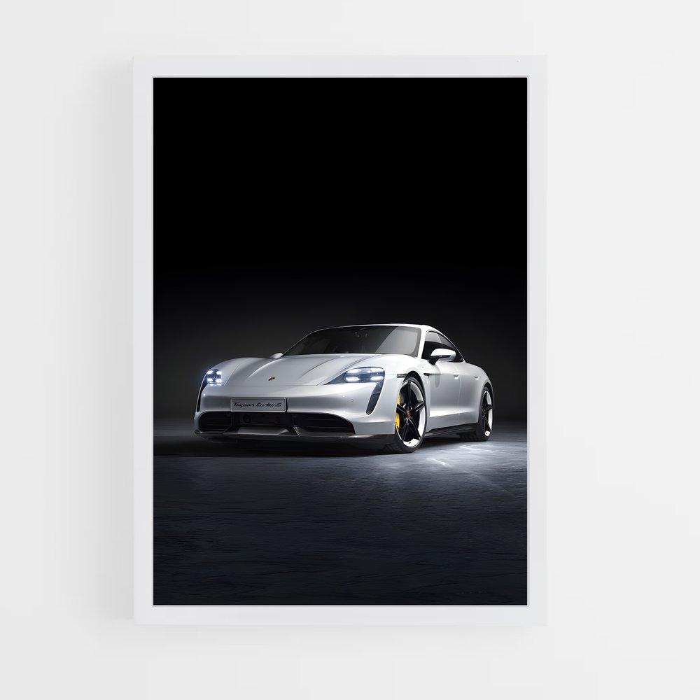 Poster élégant Taycan Turbo S – affiche Porsche (vue 3)